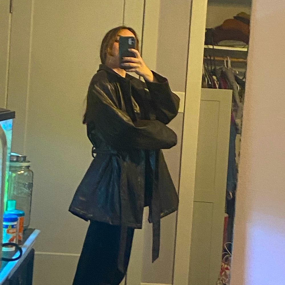 Giacca leather coat
